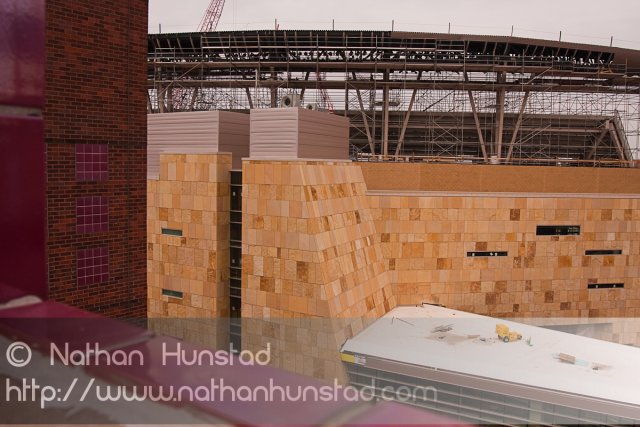 Construction on Target Field, the new Twins stadium, in downtown Minneapolis.